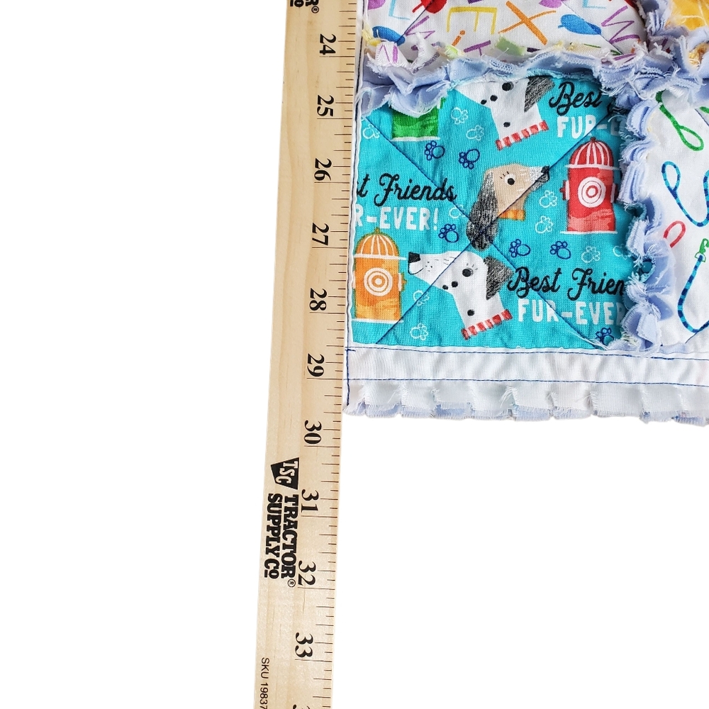 New Homemade Colorful Baby Rag Quilt - Picture 5 of 14